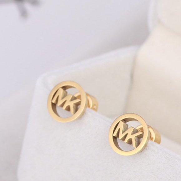 Michael Kors Metal Hollow Round Earrings - Picture 2 of 7